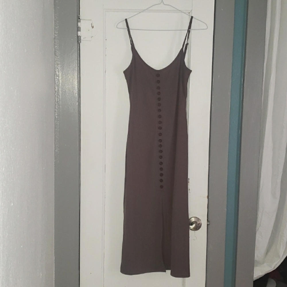 Ribbed midi dress, medium